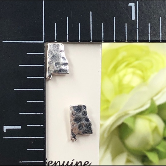 Mini Alabama State Shape Map Stud Earrings Alabama Alabama Alabama Alabama - Picture 3 of 5